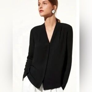 Aritzia Babaton Power Blouse back XS